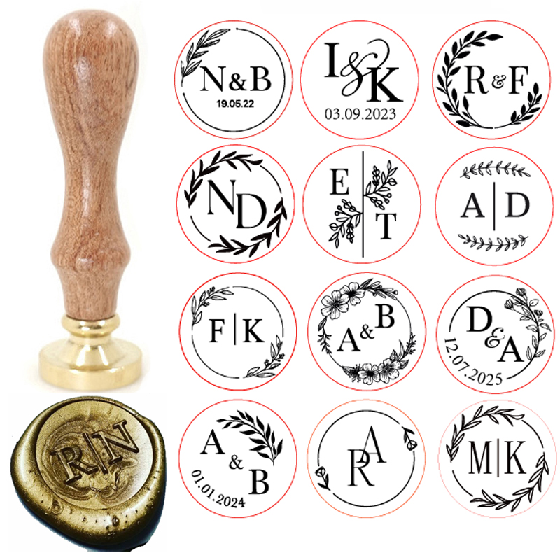 Wax Seal Stamp Set - Sceau de cire personnalisé en laiton
