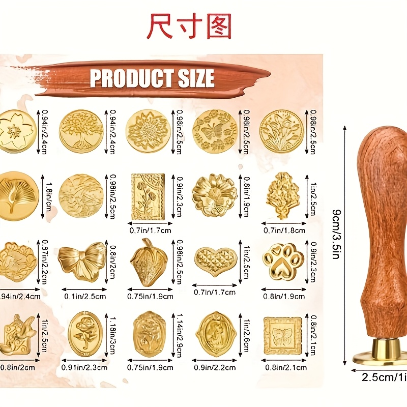 Ensemble de 21 tampons à cire  - Wax Seal Stamp Set avis et prix