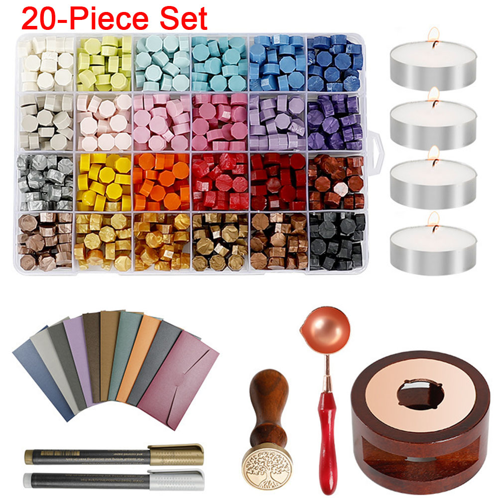 Lot de 20 tampons à cire avec  - Wax Seal Stamp Set avis et prix