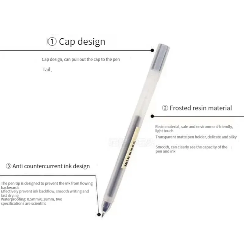 6/8 pièces/ensemble MUJIS styl - Muji Stationery Gel Pen avis et prix