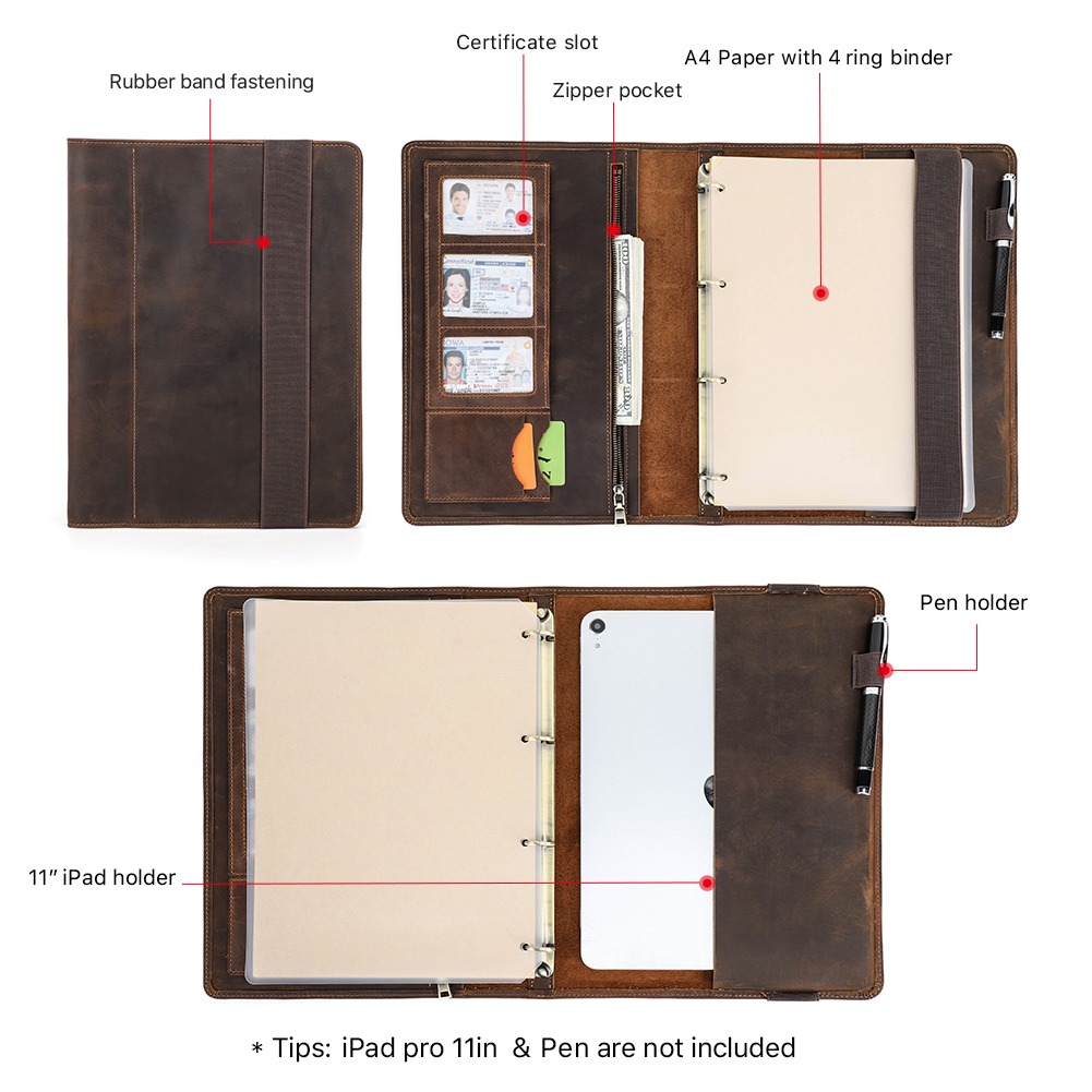 Portefeuille de couverture en  - Binder A4 Lever avis et prix